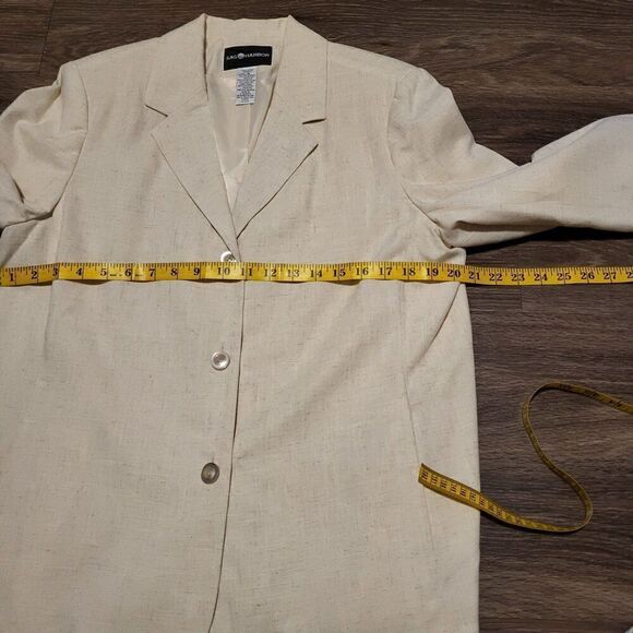 NEW NWT Sag Harbor Linen Style Women's Suit Jacket Blazer Size 16 - Picture 6 of 9
